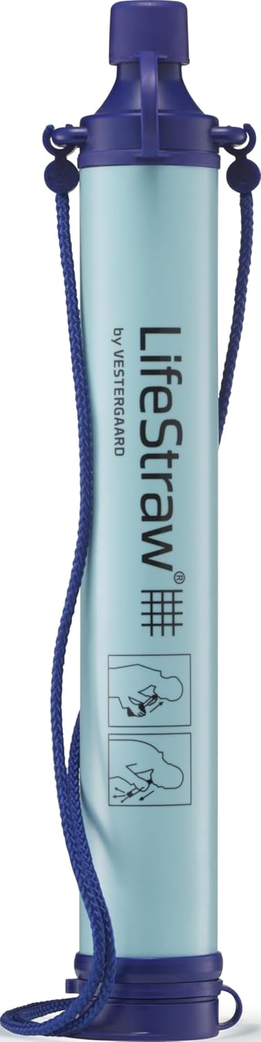 Personal water filter straw