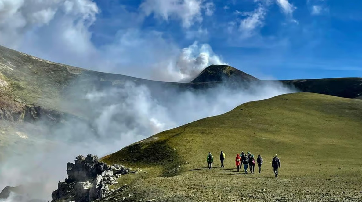 Mount Etna active volcanic crater landscape