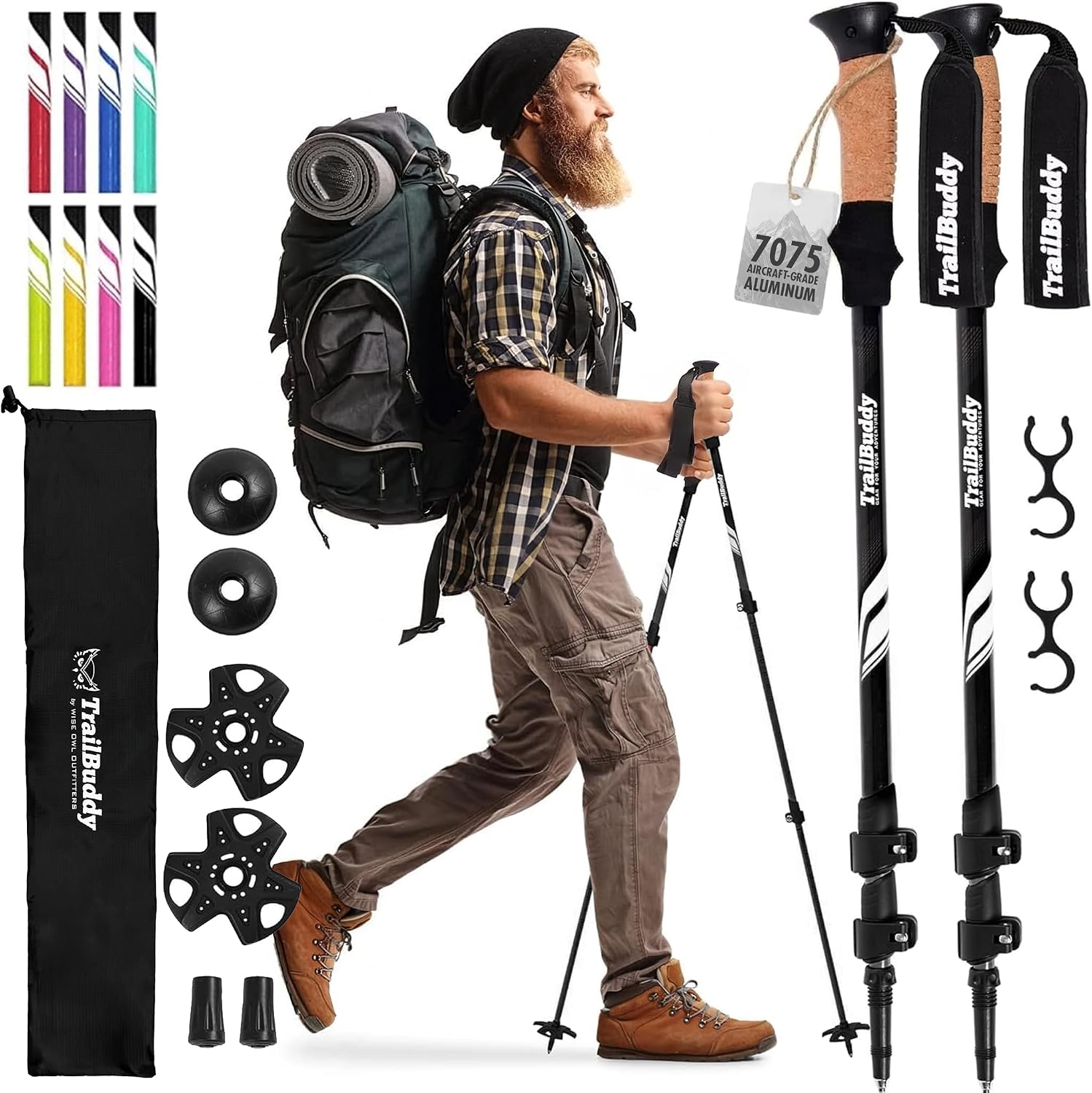 Adjustable compact hiking poles